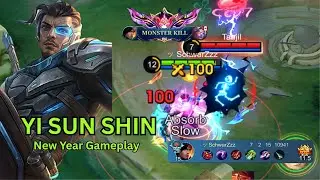 New Year Yi Sun Shin Gameplay!! - Build Top 1 Global Yi Sun Shin | MLBB