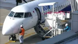 とある日の福島空港　DHC8－Q400の離陸と着陸
