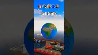 Bridge vs Planet Gravity!🪐 #shorts #teardown