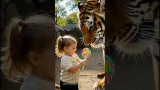 Cute baby and tiger 👶🏻❤️🐯😱🤣