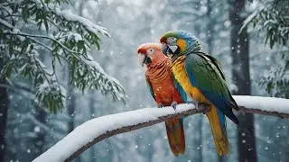 Peaceful Winter Morning ❄️ Piano Music & Bird Sounds for Deep Calm and Healing