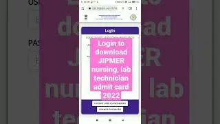 JIPMER nursing,x-ray & respiratory lab technician admit cards link👇#shorts #mathtimez #link