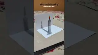3D Candle Drawing #candle #3d #3dart #art #drawingartclinic #drawing #short #artshorts