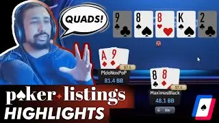MaximusBlack FLOPS QUADS😱?! Online Poker Highlights!