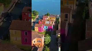 The Rainbow Island of Italy 🇮🇹 Follow for daily hidden gems💎 #Burano #Venice #TravelShorts