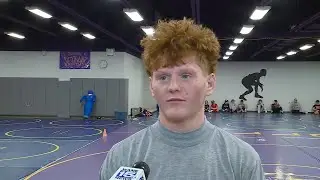 Aidan Elkins full interview to preview 2024 IHSAA wrestling state finals at New Haven practice on 2/