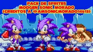 Pack de Sprites Modgen Sonic Morado (creditos a @Amsonicmorado14613)