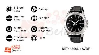 CASIO Watch MTP-1308L-1AVDF ساعه يد رجالى كاسيو MnBetak.com Official Video