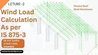 Wind load calculation as per IS-875-3 #structuralengineering #staadpro