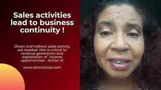 Sales activities lead to business continuity!