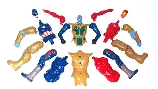 AVENGERS ASSEMBLE TOYS, Captain america vs Thanos armor vs Iron-man 