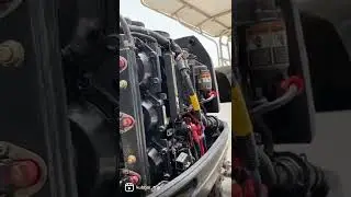 Cleaning Mercury Optimax 250 with using power tune طريقة غسل محرك القارب لازالة الترسبات