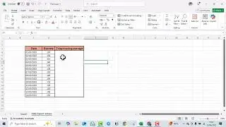 How to calculate 7 day moving average in Excel