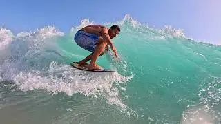 Olas Potentes de Levante crean liners perfectos de skimboard
