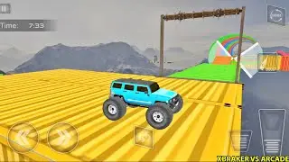 Impossible Monster Truck Stunts: New Blue Vehicle Unlocked Android Gameplay 2020