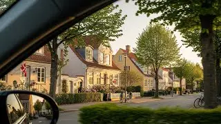 Peaceful 4K Drive Through a Charming Danish Neighborhood | Relaxing Car Window POV