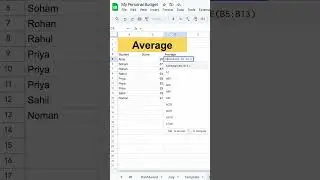 How to Get Average in Google Sheets | Google Sheets Tutorial #googlesheets