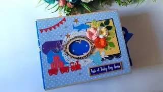 Baby Boy Themed Scrapbook |  Large size memory books | Handmade baby theme Album