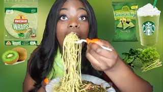 I Only Ate GREEN Food for 24 HOURS! (IMPOSSIBLE FOOD CHALLENGE) | Lifewithjerry
