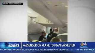 Man arrested on flight to Miami