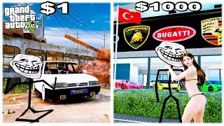 TROLLFACE HURDALIKTA İKİNCİ EL ARABA ALIP SATIYOR! 😂 - GTA 5