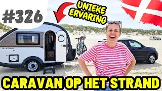#326 MET DE CARAVAN OP HET STRAND I Vejers Strand Camping Denemarken