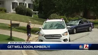 WXII 12 Anchor Kimberly Van Scoy celebrates car parade from friends and family