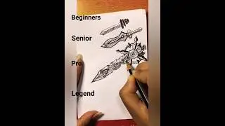 How to draw sword Beginner Senior pro legend #shorts #art #viral #drawing
