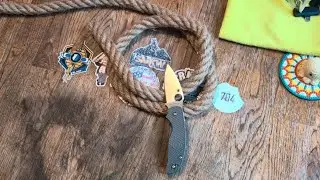 Тест на стойкость к порезам ножа Spyderco Sage 5 Maxamet на скрученной сизалевой веревке диаметро...