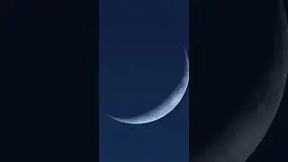 Super Zoom on Moon 🌙 Waxing Crescent #shorts #moon  #satellite #star #space #interstellar #viral