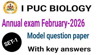 FIRST YEAR PUC BIOLOGY ANNUAL EXAM QUESTION PAPER WITH ANSWERS 2026