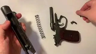Полная разборка и замена предохранителя и ударника на пневматическом пистолете МР-654К (Baikal)