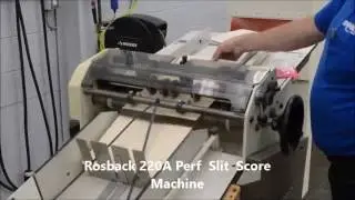 Rosback 220A Perf  Slit  Score Machine