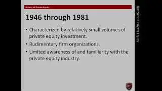 The History of Private Equity