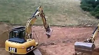 Grading with cat 312d & 312c