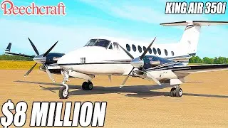 Внутри самолета Beechcraft King Air 350i стоимостью 8 миллионов долларов.