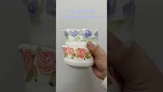 Handcrafted Rose Matcha Bowl &mdash; A Love Gift in Pink & Blue 🌹🍵#matcha #fyp #rose #tea #flowers