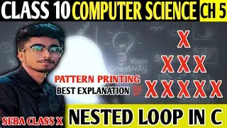 Nested Loops in C Class X Seba Computer Sci - Pyramid Pattern Print Best Explanation In Hindi 💯