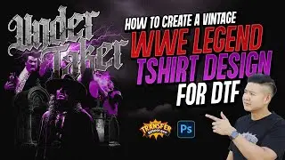 How to Design a 90s Wrestling Shirt with Halftone Effects for DTF Printing