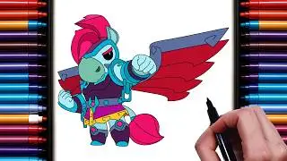 How to Draw Pegasus Berry From Brawl Stars | New Berry Skin | Step-by-Step Drawing Tutorial