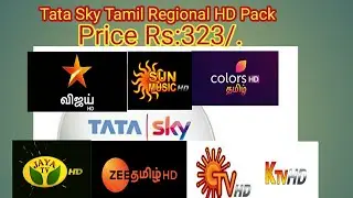 Tata sky / Tamil Regional HD Package / One Month Price Rs:324/./ Tata Sky Mobile App /