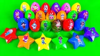 Cocomelon Slime🌈 Finding Surprise Slime Eggs & Star with JJ & Pinkfong! Satisfying ASMR