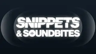 Snippets & Soundbites - Week Two