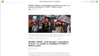 SUBSTACK: IRAQ / KUWAIT SYNDROME!
