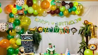 Yuvan 1st Birthday Party Celebrations 🥳 || Jungle Safari Theme 🦁
