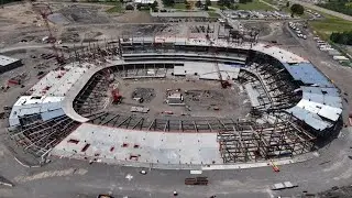 Buffalo Bills New Stadium Construction Drone Fly Over July 21, 2024