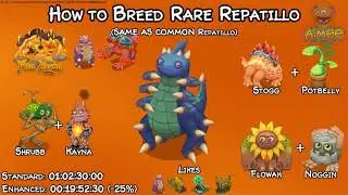 How to Breed Rare Repatillo - same as common (Shrubb+Kayna, Stogg+Potbelly, Flowah+Noggin)