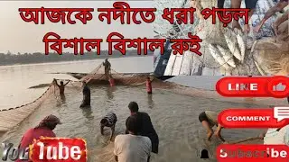 আজকে নদীতে ধরা পড়ল বিশাল বিশাল রুই।Net fishing video #fishing #indianriver #vlog #foryou 