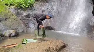 cooking under the waterfall