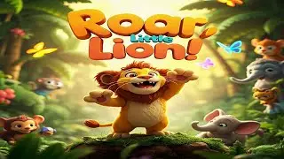 Roar Little Lion 🦁 | TinyToonz Kids Song | Jungle Animal Song for Children| Sing Along Nursery Rhyme